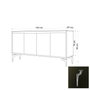 Hanah Home Consola Blanco y Negro 140cm x 94cm x 40cm Diseño Elegante con Estantes